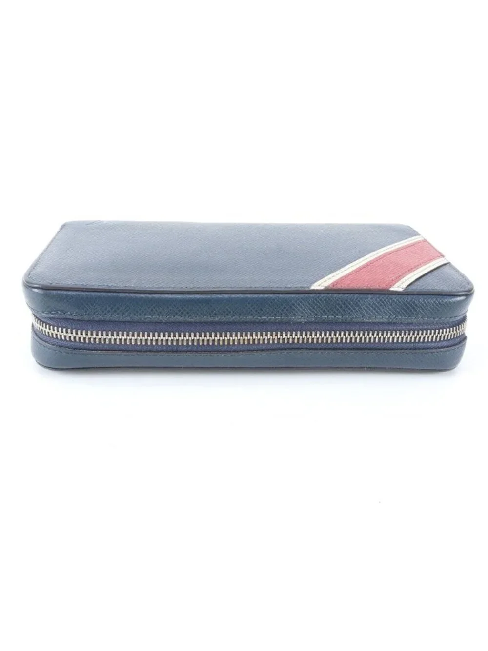 Louis Vuitton Taiga Zippy XL Stripe Organizer Wallet Leather Second